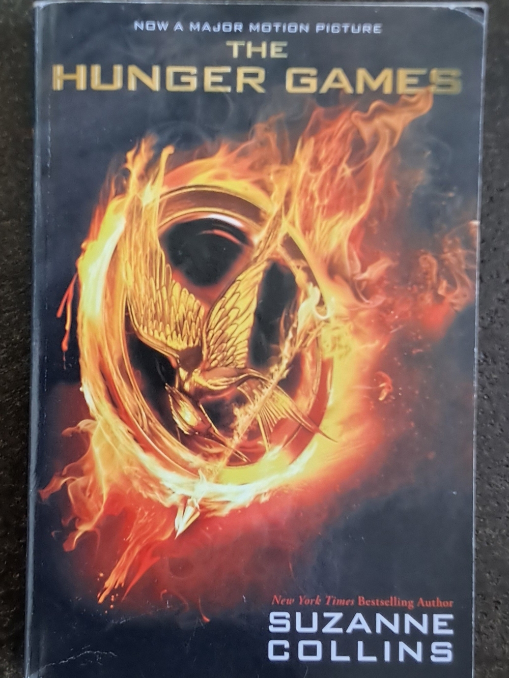 The Hunger Games Suzanne Collins Softcover - Black & Orange Flame Cover
